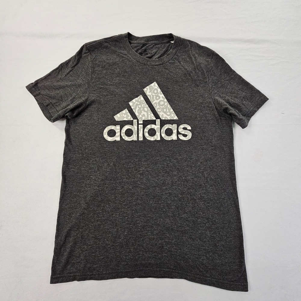 adidas Amplifier Tee Gray Short Sleeve T-Shirt Men's S